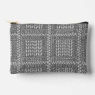 STRICKEN LINKS GRAU Kleine Accessoiretasche Zubehörtasche
