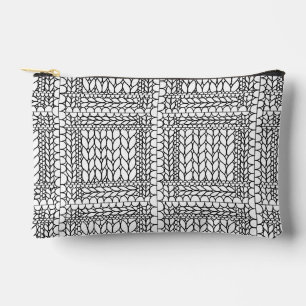 STRICKEN LINKS WEISS Kleine Accessoiretasche Zubehörtasche