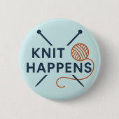 Stricken lustig Strickwitz Button (Vorderseite)