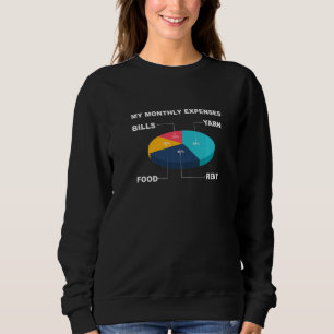 Stricken - Lustige Tortengrafik Strickerin Handwer Sweatshirt