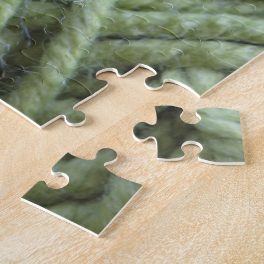 Stricken mit grünem Garn Puzzle (Seite)