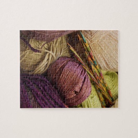Stricken mit Wolle-Garn Puzzle (Horizontal)
