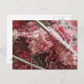 Stricken mit Wolle Postkarte (Vorne/Hinten)