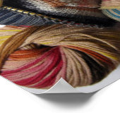Stricken mit Wollgarn Poster (Ecke)