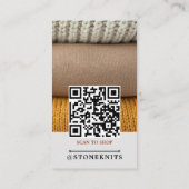 Stricken, Nähen, Crochet, Quilten, Textilkunst Visitenkarte (Rückseite)