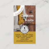 Stricken, Nähen, Crochet, Quilten, Textilkunst Visitenkarte (Vorderseite)