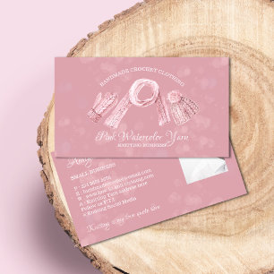 Stricken Nähen Häkeln Winter Schnee Bokeh Visitenkarte