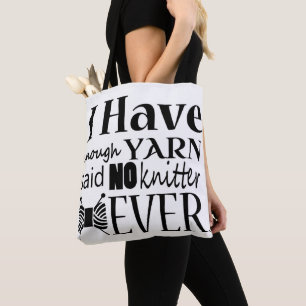 Stricken - nicht genügend Garn-Handwerk Tasche