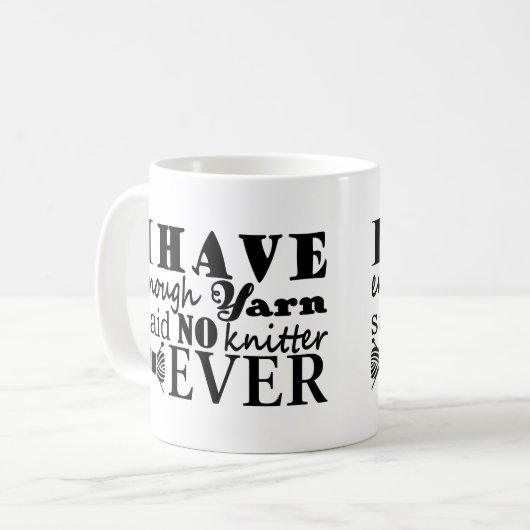 Stricken • Nicht genügend Garn macht 2017 in Kaffeetasse (Vorderseite Links)