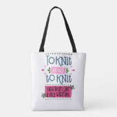 Stricken oder nicht Stricken - Lustiger Strick-Spr Tasche (Rückseite)