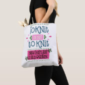 Stricken oder nicht Stricken - Lustiger Strick-Spr Tasche (Von Nahem)