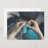 Stricken Postkarte (Vorne/Hinten)