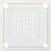 STRICKEN RECHTS GRAU Glas-Unterlage II Glasuntersetzer (Rückseite)