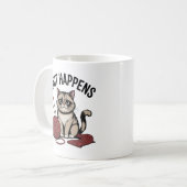 Stricken und Fertig – Lustiges Geschenk für Strick Kaffeetasse (Vorderseite Links)