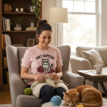 Stricken und Fertig – Lustiges Katzen- und Garn-De