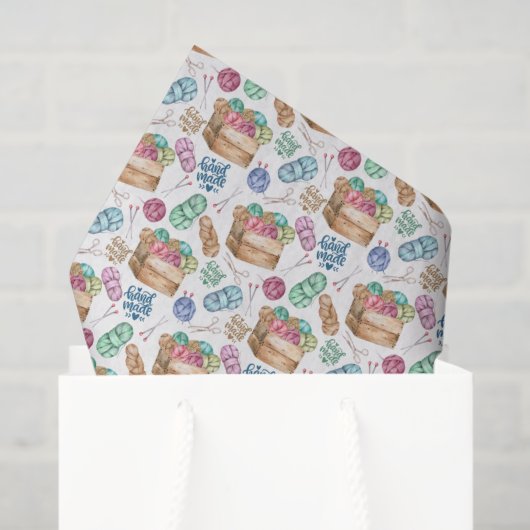 Stricken von Seidenpapier (Geschenk Tasche)