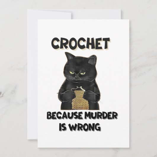 Stricken, weil Mord falsch ist Einladung (Vorderseite)