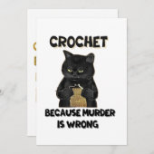 Stricken, weil Mord falsch ist Einladung (Vorne/Hinten)