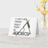 Strickende Aerobic Karte (Gelbe Blume)