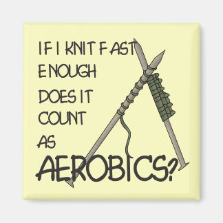 Strickende Aerobic Magnet