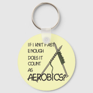 Strickende Aerobic Schlüsselanhänger