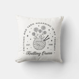 Strickende Blumengarne Ballkernästhetik Kissen