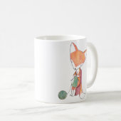 Strickende Fox-Tassen-strickende Kaffeetasse (VorderseiteRechts)