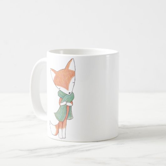 Strickende Fox-Tassen-strickende Kaffeetasse (Vorderseite Links)
