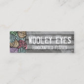 Strickende Häkelarbeit des Mini Visitenkarte (Vorderseite)