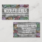 Strickende Häkelarbeit des Visitenkarte (Vorne/Hinten)