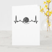 Strickende Heartbeat Wollgarne Crocheting Mama Vat Karte (Gelbe Blume)