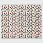 Strickende Heißluftballons auf weiß Geschenkpapier (Flach)