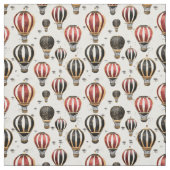 Strickende Heißluftballons auf weiß Stoff (Muster)