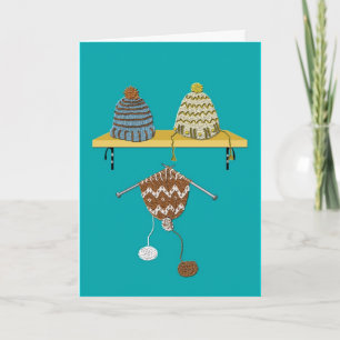 Strickende Hüte für Weihnachten