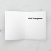 Strickende Katzengruß- oder -anmerkungskarte Karte (Innenseite)