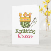 Strickende Königin-Gruß-Karte Karte (Gelbe Blume)