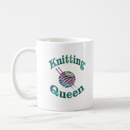 Strickende Königin Kaffeetasse (Links)