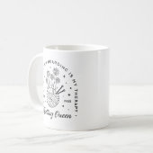 Strickende Königin lustiges Garnhölzer Kaffeetasse (Vorderseite Links)