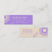 Strickende lila dünne Geschäftssahnekarten Mini Visitenkarte (Vorne/Hinten)