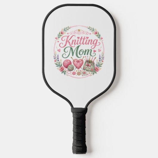 Strickende Mama - Pickleball Schläger (Vorderseite)