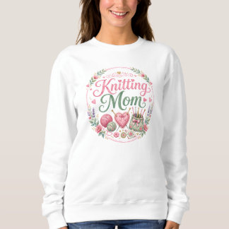 Strickende Mutter - Basic-Frauen-Sweatshirt Sweatshirt