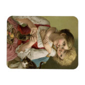 Strickende Mutter im Vintage-Stil Magnet (Horizontal)