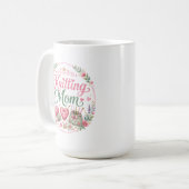 Strickende Mutter Kaffeetasse (Vorderseite Links)