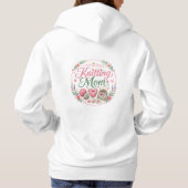 Strickende Mutter - Pullover Hoodie (Weiß) (Rückseite)