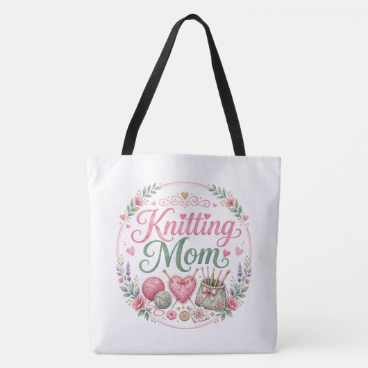 Strickende Mutter Schulter-Tasche Tasche (Vorderseite)