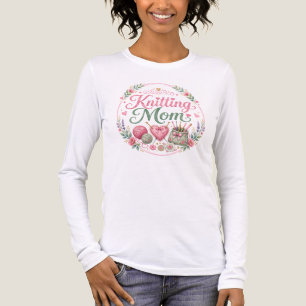 Strickende Mutter - Tri-Blend-Langarmshirt Tri-Blend Shirt