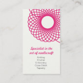 Strickende Näharbeit-Visitenkarten Visitenkarte (Rückseite)