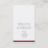 Strickende Näharbeitrot-Visitenkarten Visitenkarte (Rückseite)