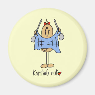 Strickende Nuss T-Shirts und Geschenke Magnet