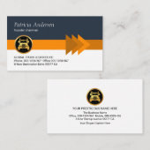 Strickende Pfeilspitzen Stripschichten bewegen Visitenkarte (Vorne/Hinten)